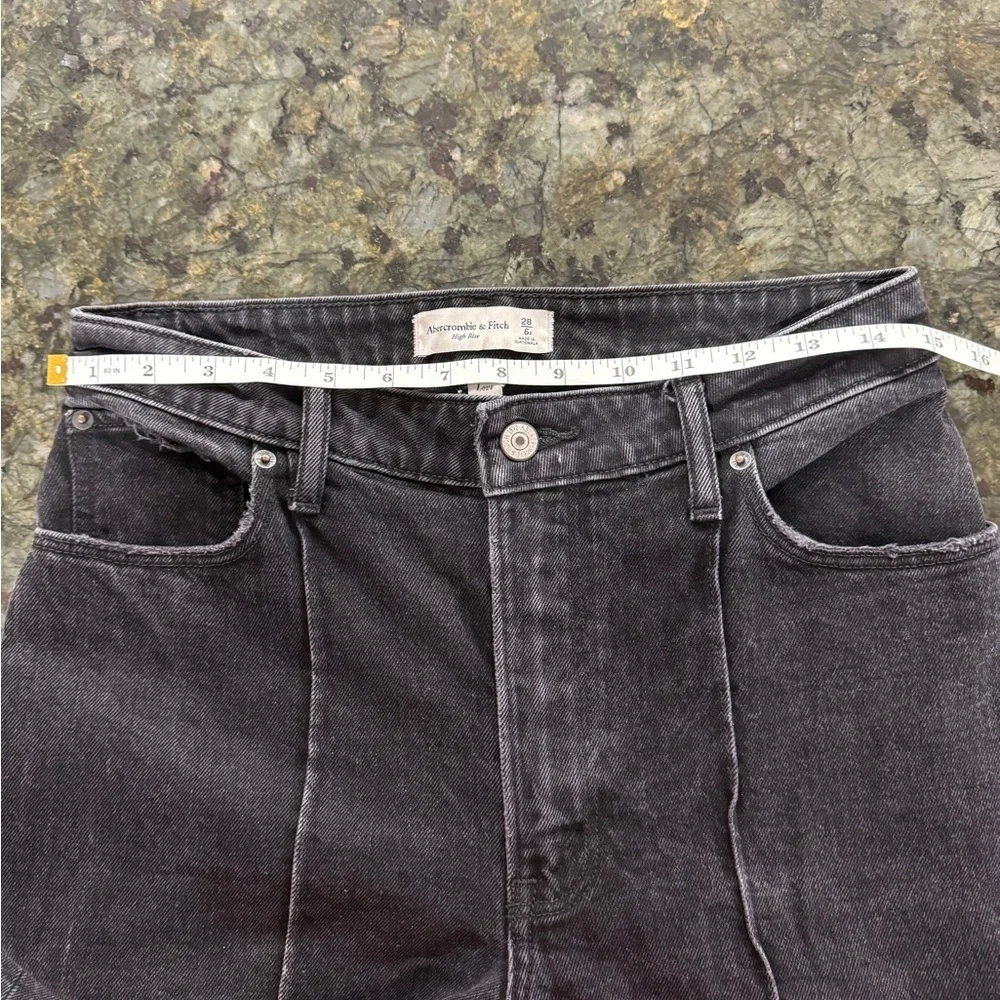 SOLD Abercrombie High Rise Vintage Flare Jean Black Size 28 - Picture 7 of 8